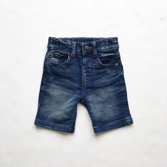 F&F stretchy denim Bermuda shorts EUC 18 months - Picture 1 of 4
